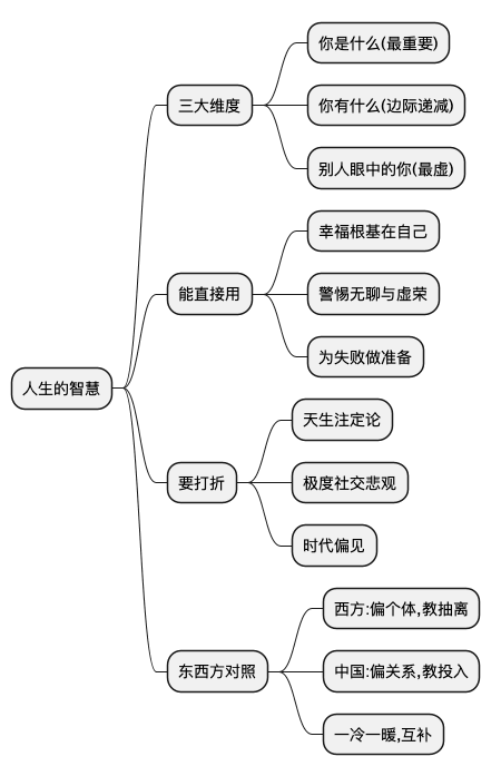 人生的智慧思维导图