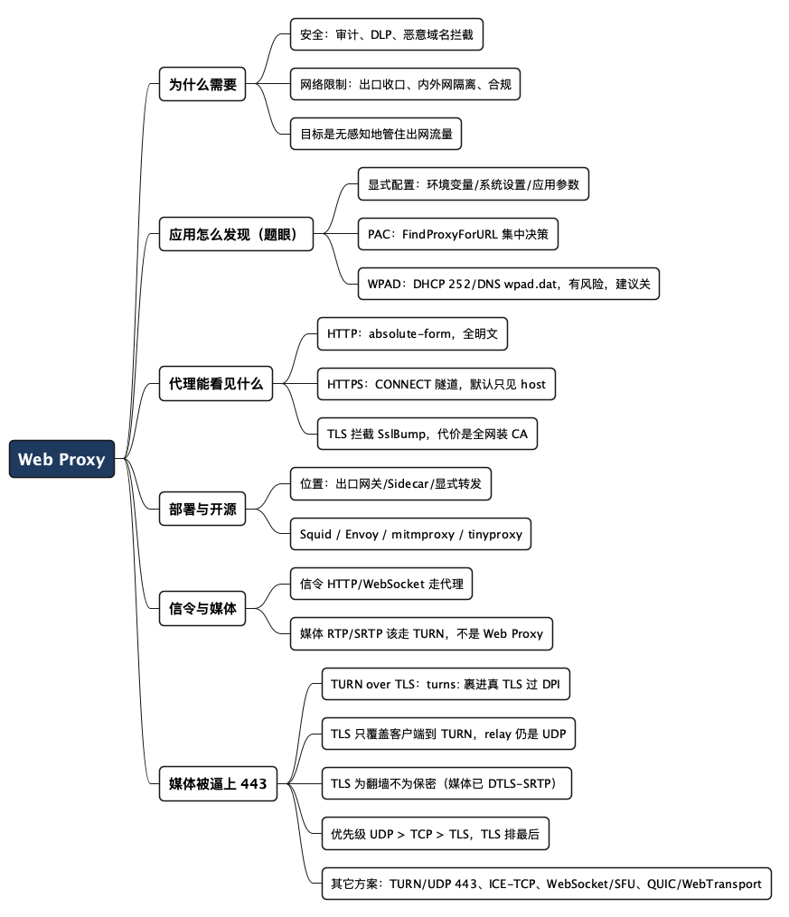 Web Proxy - 思维导图